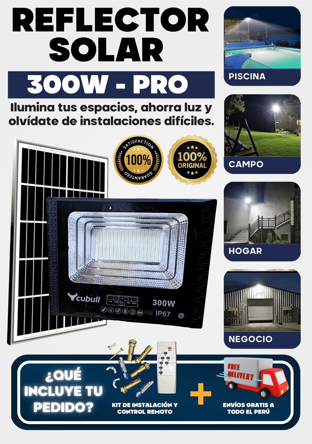 Reflector Solar 300W - Premium