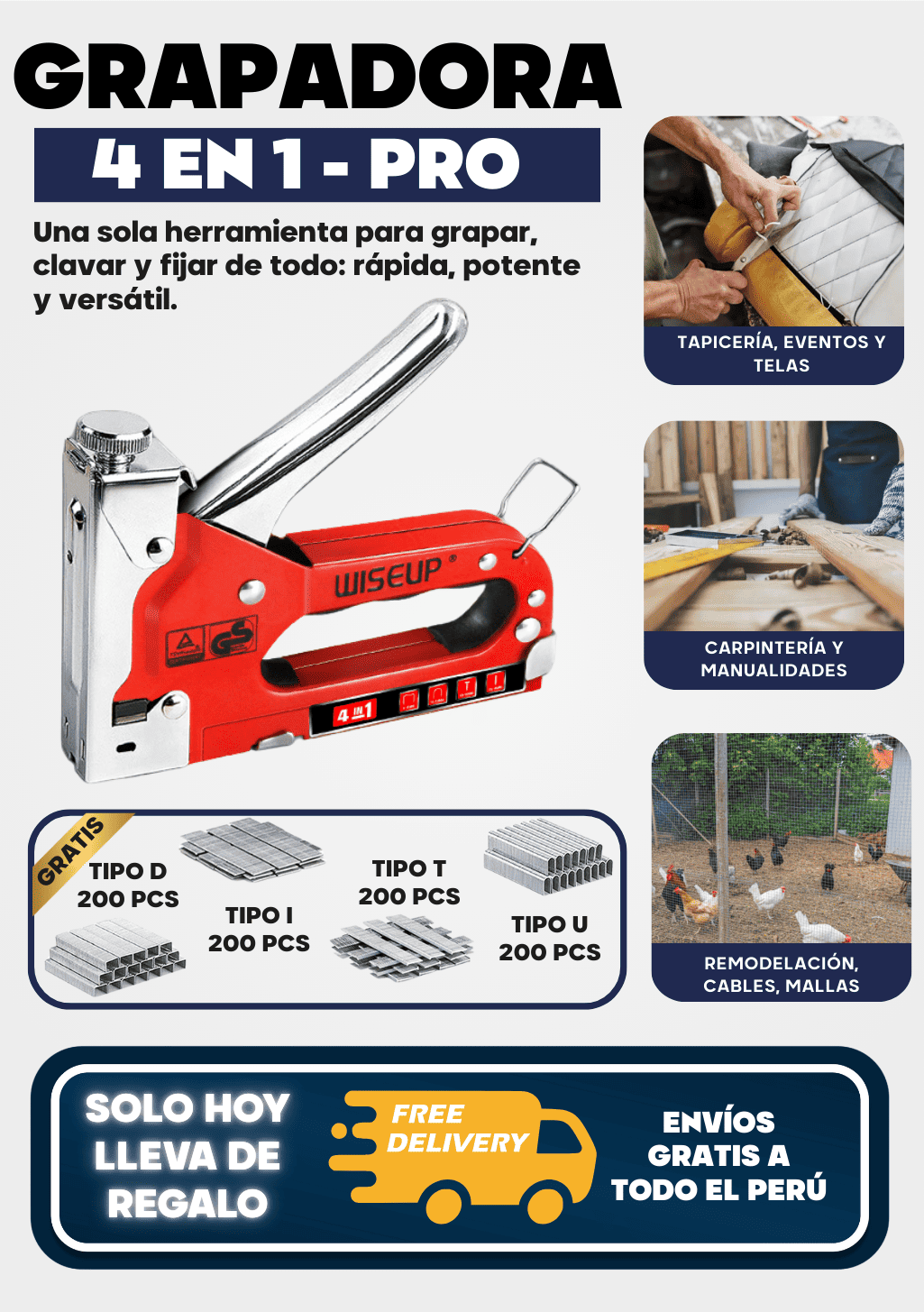 Grapadora 4 en 1 - Pro