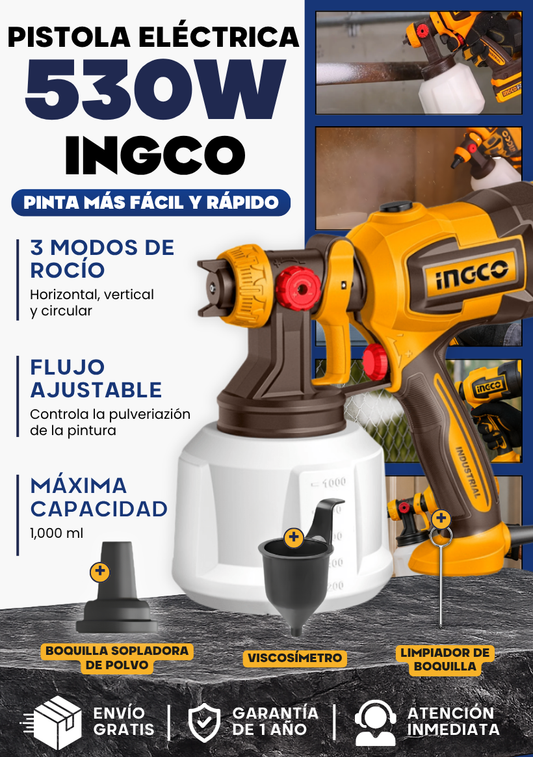 PISTOLA ELÉCTRICA PROFESIONAL - 530W y 1000ML