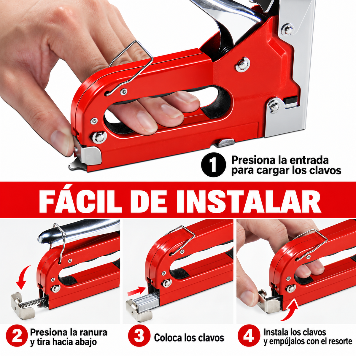 Grapadora 4 en 1 - Pro + 800 grapas