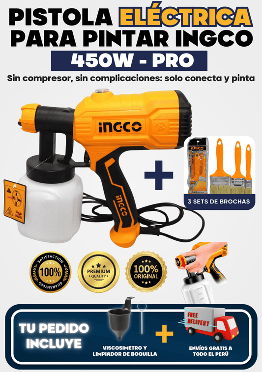PISTOLA ELÉCTRICA INGCO PROFESIONAL - 450W