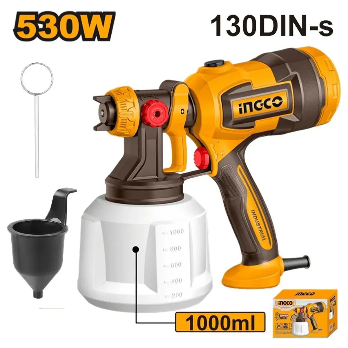 PISTOLA ELÉCTRICA PROFESIONAL - 530W y 1000ML